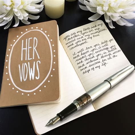 Treasure your handwritten wedding vows with this #DIY notebook and the ...
