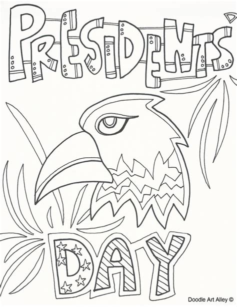 Cute presidents day coloring pages. Presidents Day Coloring Pages - DOODLE ART ALLEY