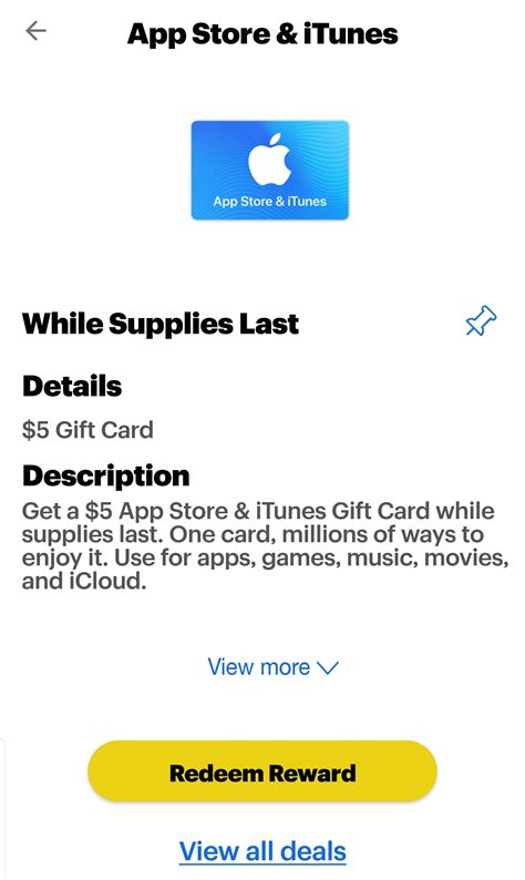 $10 amazon credit w/ adding $50 amazon cash balance $10 reward when you reload your amazon.com gift card balance of over $100+. Check Sprint Rewards today - $5.00 iTunes Gift Card : Sprint