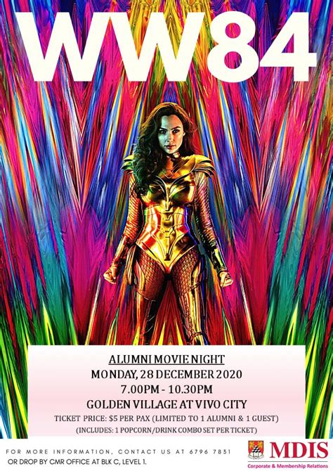 That said, an earlier report suggested that maxwell lord would be in the film and would have pedro pascal bringing that character to life, and it. Wonder Woman 1984 Movie Screening | MDIS Blog