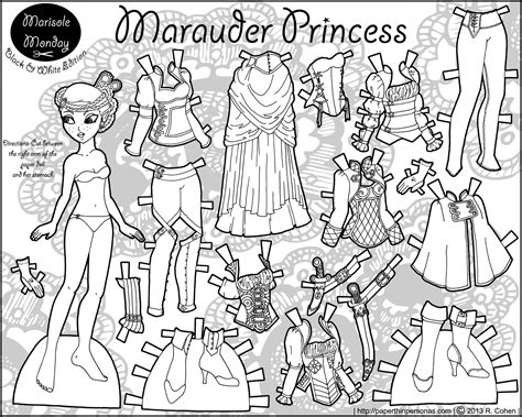 Free printable princess paper dolls and clothes. Marisole Monday: Maurader Princess | Paper dolls, Paper ...