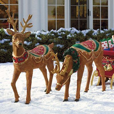 Equally impressive is the fact that the bronze, silver, and gold crystals twinkle everywhere; Frontgate Outdoor Reindeer 2013 | Outdoor christmas ...