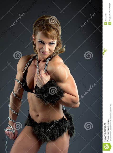 There is so much bad information circulating about black hair growth. Strong Woman Body Builder Smile With Chain Stock Photo ...