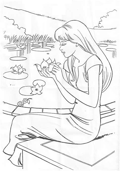 Barbie on a stool in the summer. barbie coloring pages - Barbie Movies Photo (19453608 ...