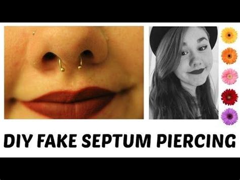 Yes my bellybutton piercing is fake!! fake septum piercing diy - gefälschte septum piercing diy faux septum piercing bricolage - 11.11 ...