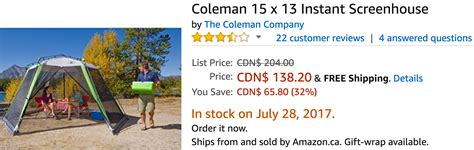 Maybe you would like to learn more about one of these? Amazon Canada Deals: Save 32% on Coleman 15 x 13 Instant ...