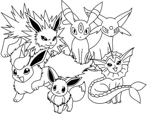 Coloriage pokemon evoli ce dessin gratuit représente le pokémon evoli. coloriage pokemon - coloriage pokemon evoli et ses évolutions