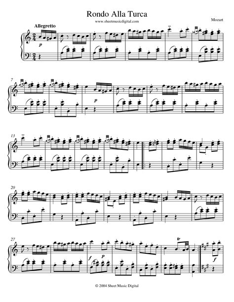 Which i recommend for you to download. Mozart - Rondo Alla Turca | Sheet music, Music education ...