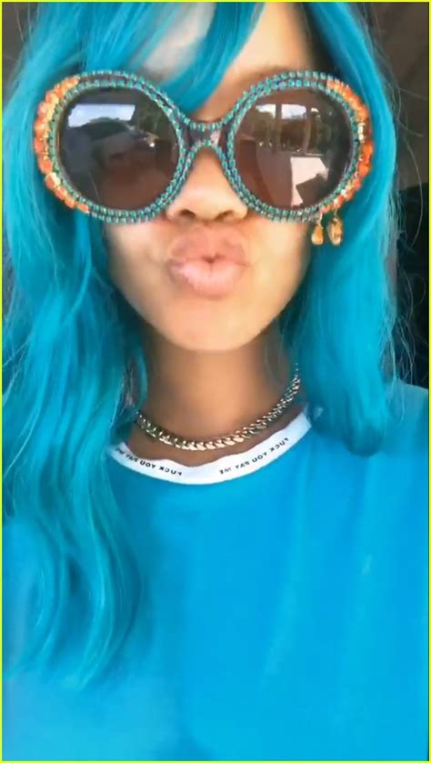 View rihanna is seen in new york, nov. Rihanna Debuts New Blue Hair - See the Photos!: Photo ...