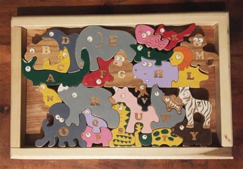 For each alphabet your kid will see one animals picture, whos name is starting with the same . Animal Alphabet Puzzle | Etsy