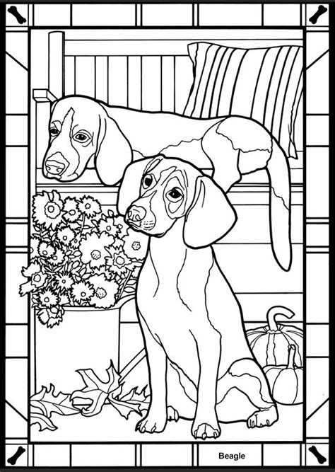 Thriftbooks.com has been visited by 100k+ users in the past month Dogs Stained Glass Coloring Book Dover Publications | Dog ...