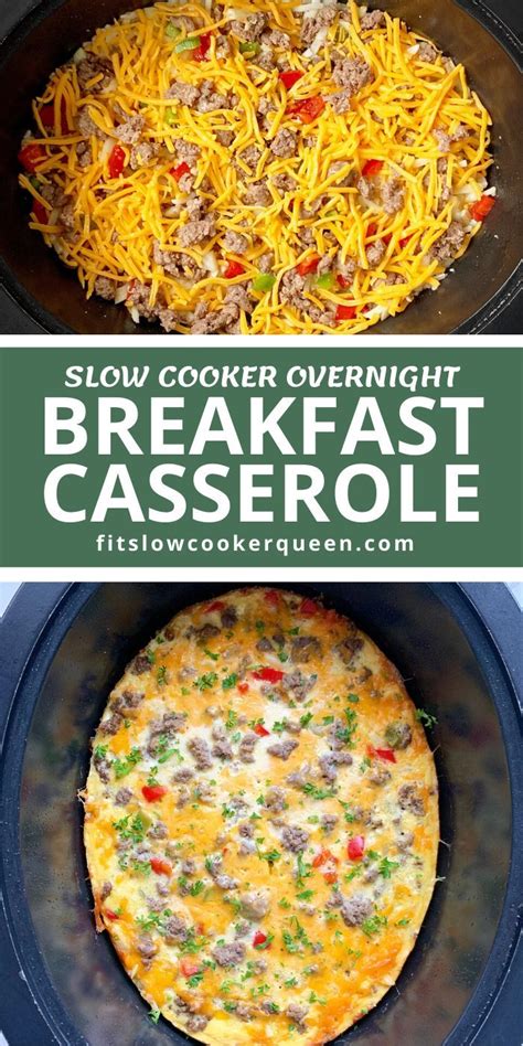 Overnight crock pot breakfast casserole. (VIDEO) Slow Cooker Overnight Breakfast Casserole | Recipe ...