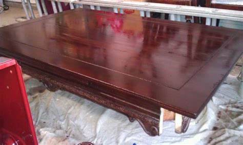 Huge sale on refinish veneer furniture now on. Refinishing Wood Veneer Table | Decorations I Can Make