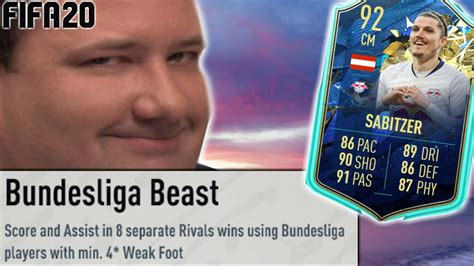 Hes good sort of like llorente in laliga tots not top tier but still a good card! i completed TOTSSF SABITZER because he looks INCREDIBLE ...