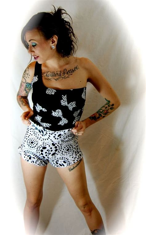 Normal stores only sell swim suits in one size, but some of us out there need different sizes for our tops and bottoms. Custom Polka Dot Swirl Ruffle Spandex Booty Shorts Or ...