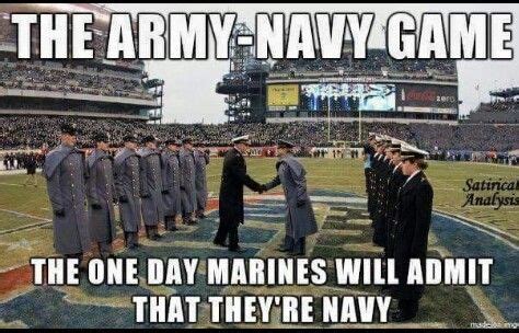 Yesterday at 2:19 am ·. Army vs Navy game truth | Navy humor, Army humor, Navy memes