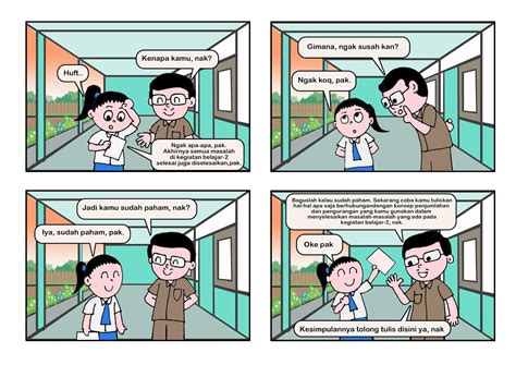 Komik adalah bentuk seni populer yang tidak hanya menghibur, namun juga mendidik karena kemampuannya menunjukkan atau menjelaskan kisah dan konsep yang rumit menggunakan gambar dan dialog. JASA GAMBAR KOMIK TUGAS KULIAH