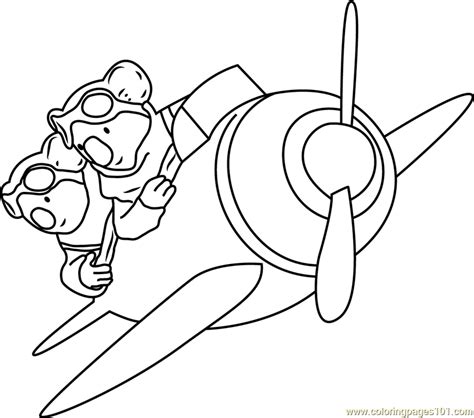 More the koala brothers coloring pages. Frank and Buster in Plane Coloring Page for Kids - Free ...
