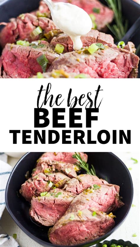 Roast beef tenderloin, seared then oven roasted, served with mushrooms sautéed in the pan drippings with butter and herbs. Roasted Beef Tenderloin Deluxe | Recipe | Beef tenderloin ...