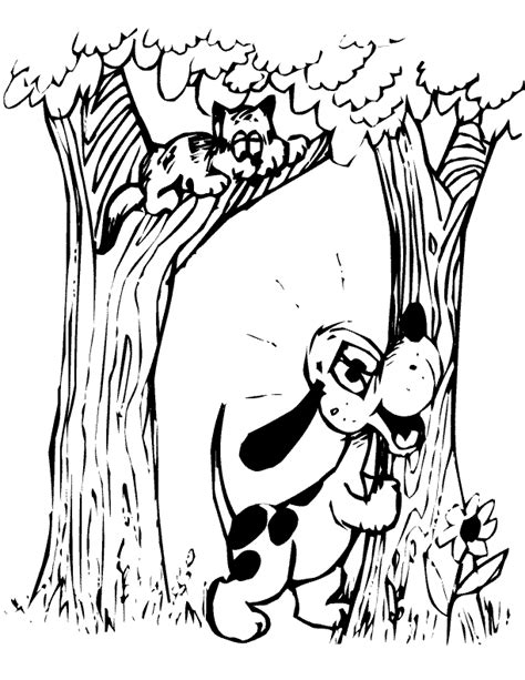 I've also got a cute dog house for you to color. Coloring Pages Of Dogs And Cats - Coloring Home