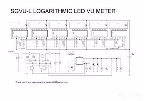 The circuit of a simple led vu meter explained here uses the outstanding chip lm3915 from the circuit diagram shows a very simple configuration employing two of the above ics in the on a side note do you have suggestions for hobbyist level circuit design software with pcb layout capability? Led Vu Meter Circuit Diagram With Pcb Layout - Circuit Boards