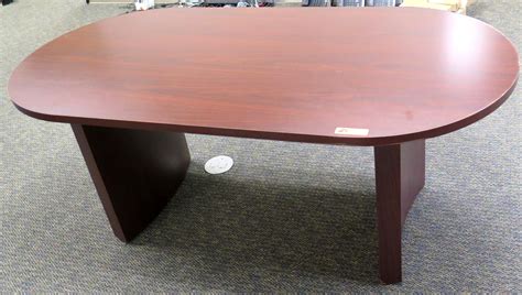 Smaller sizes are ideal for a manager's office; Oval Mini Conference Table (or Desk) 70.5" x 34" - Oahu Auctions