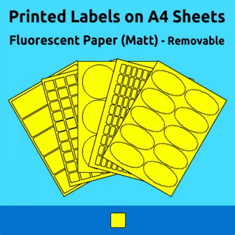 Lomond thermotransfer inkjet paper a4, 10 sheets, fluorescent. Removable Fluorescent Paper Printed Labels | Sticker.com.au