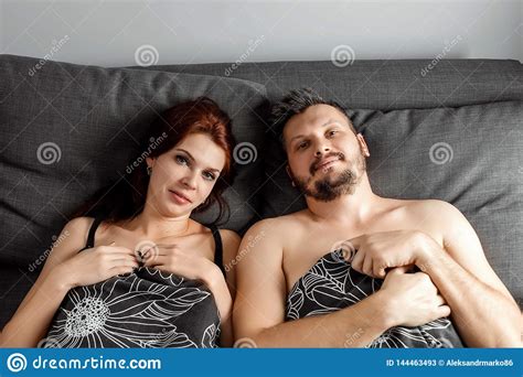 Correct i am lying in bed right now. Young Lovely Couple Lying In A Bed, Happy Smile Love ...