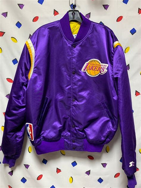 Free delivery and returns on ebay plus items for plus members. VINTAGE 1980S SATIN LOS ANGELES LAKERS STARTER JACKET ...