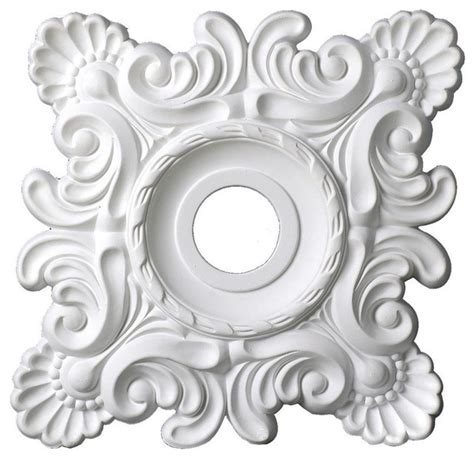 Ceiling medallions provide an instant upgrade to any type of hanging lighted ceiling fixture including fans use the reverse for a larger medallion, using a pendant about two thirds the size of the medallion. American Pro Decor Shell and French Twist Square Ceiling ...