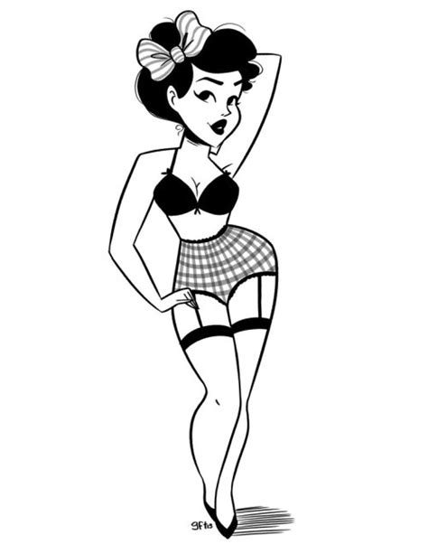 We'll even send a limited time discount code for half off our lifetime membership! drawing Illustration art Black and White artist pin up ...