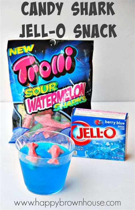 How to make mini water blobsview. Candy Shark Jello Snacks | Fishing birthday party, Beach ...