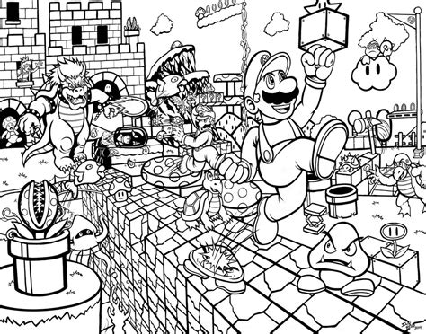 Super mario castle pole coloring page. Kleurplaat Paper Mario • Kidkleurplaat.nl