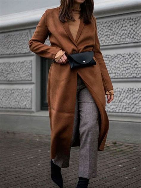 Fashion, basic, chic pair your wool coats with favorite boyfriend jeans, combine it with sneakers for casual and laid back style or wear it over a pencil dress while going to. Brief Green Fruit Collar Button Long Sleeve Long Coat ...