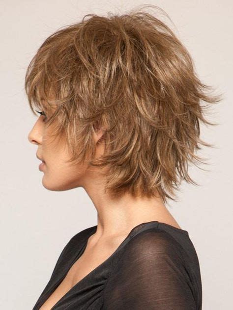 Short hair cuts with layering keep fullness in the base but allow more layering to give a flippy effect. curly shag haircuts on your photo at DuckDuckGo | Frisyr ...