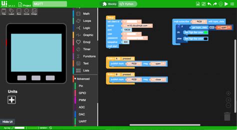 Add a description, image, and links to the uiflow topic page so that developers can more to associate your repository with the uiflow topic, visit your repo's landing page and select. MQTT UIFlow problems | M5Stack Community