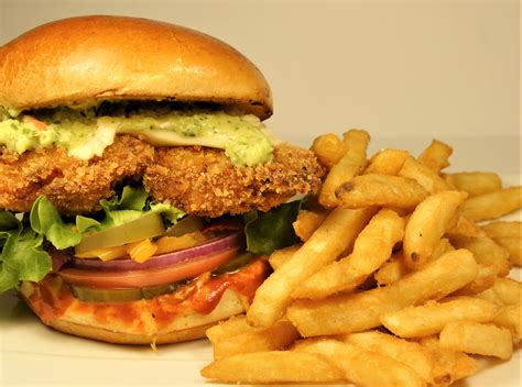 Spicy mayo is probably the best part of this chicken burger. Spicy Chicken Burger - Bistro in a box