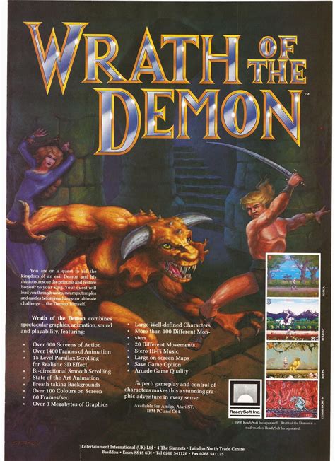 Get it as soon as thu, jul 8. Wrath of the Demon vintage computer game artwork | Retro ...