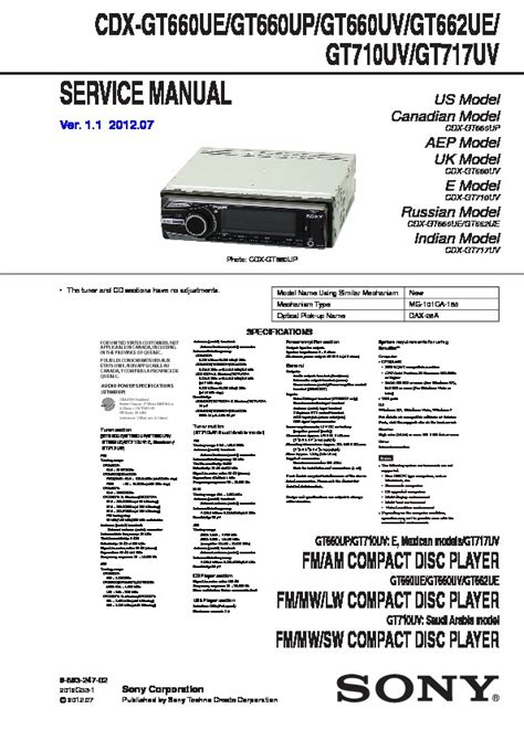 Sony car radio wiring diagrams. Sony Cdx Gt660up Wiring Diagram - Wiring Schema