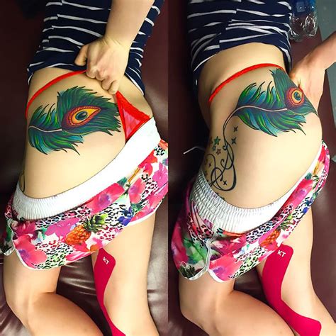 In early christian times, peacock flesh was believed to be so high quality that it could not go bad. Peacock Feather on Hip Tattoo Idea