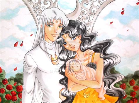 Silver crescents represent a non ruling person of the moon. Family Portrait | Sailor moon art, Moon art, Sailor moon