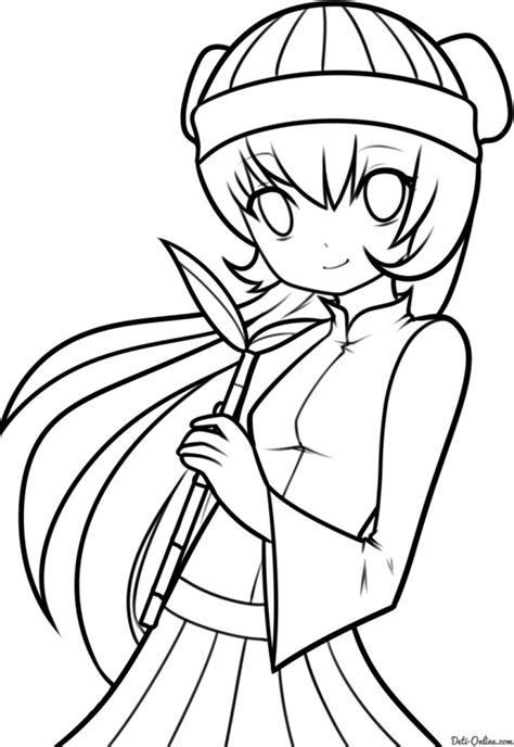 Dibujos para colorear de chicas Animé y del ángel Animé Colorear imágenes