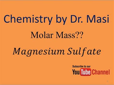 Intravenous magnesium sulphate in suspected acute myocardial infarction. what is the molecular formula and molar mass of magnesium ...