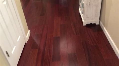 Hardwood flooring is becoming a popular alternative to carpeting for bedrooms. Lowes Brazilian cherry hardwood floors - YouTube