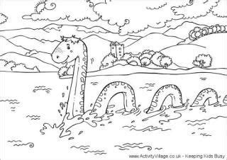 Loch ness monster puppets for creative kids to personalise! Loch Ness Monster Colouring Page | Monster coloring pages ...