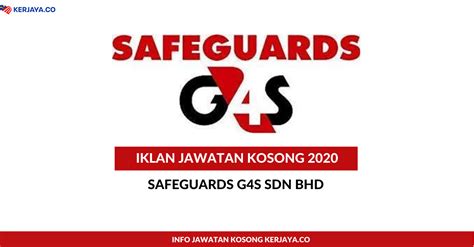 Learn more about their services here. Jawatan Kosong Terkini Safeguards G4S Sdn Bhd • Kerja ...