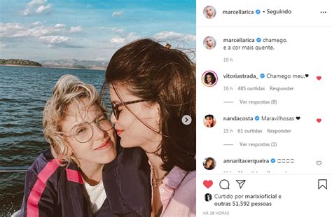 Marcella rica e vitória strada posam juntas nas redes sociais imagem: Marcella Rica faz declaração fofa à namorada Vitória ...