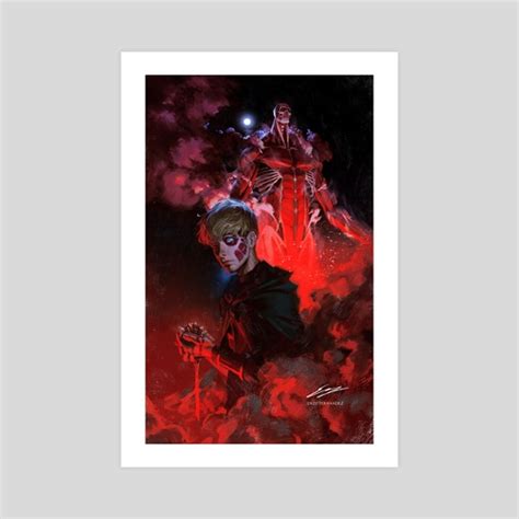 Affiche japonaise affiches rétro image drôle manga affiches de films style minimaliste dessin ligne disney image deco collage illustration. Armin Arlert - God of Destruction (V2), an art print by ...