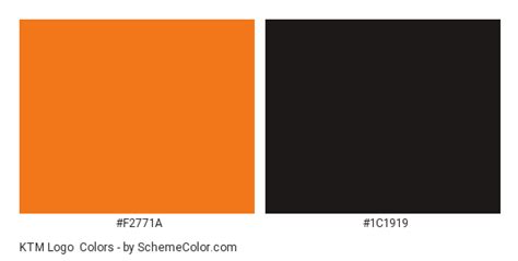 If you are looking for the specific color values of bright orange, you will find them on this page. KTM Logo Color Scheme » Black » SchemeColor.com