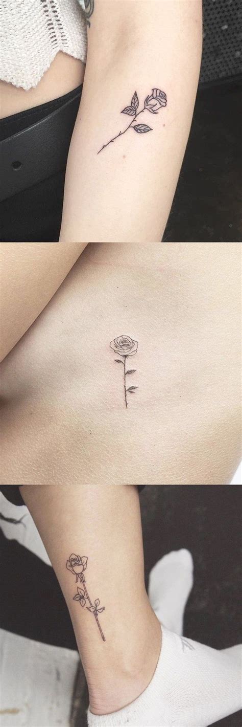 These tattoo design found equal popularity among men and women. 30+ Simple and Small Flower Tattoos Ideas for Women | Rose ...